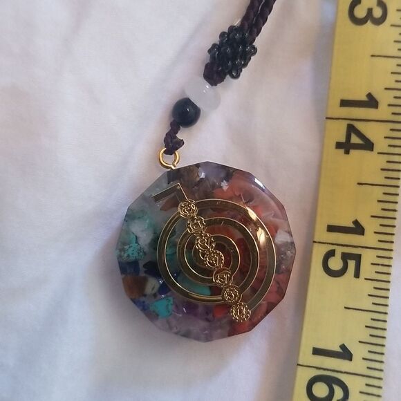 Chakra Necklace Orgonite Necklace Crystal Pendant Necklace Spiral Chakra Healing - Picture 10 of 17